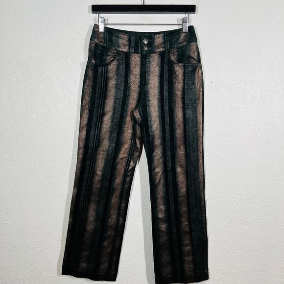 Taobao Stripe Trouser Jeans Pant Lined Metallic Formal  Japan Import Black- 26 - Picture 4 of 8